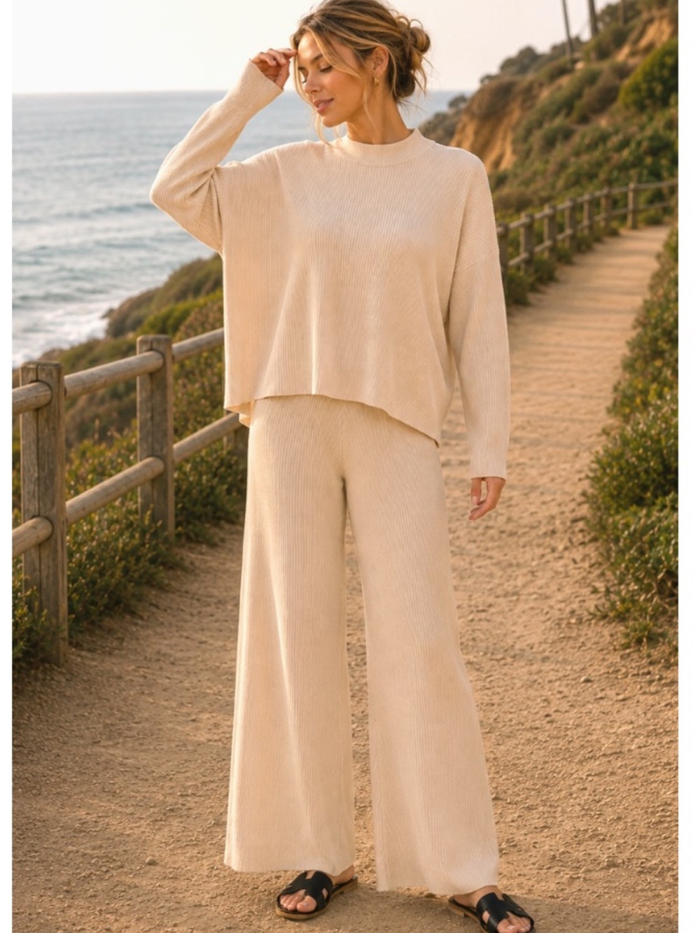 346 ❤️ ZENANA VISCOSE SWEATER TOP & PANTS 2PCS SET